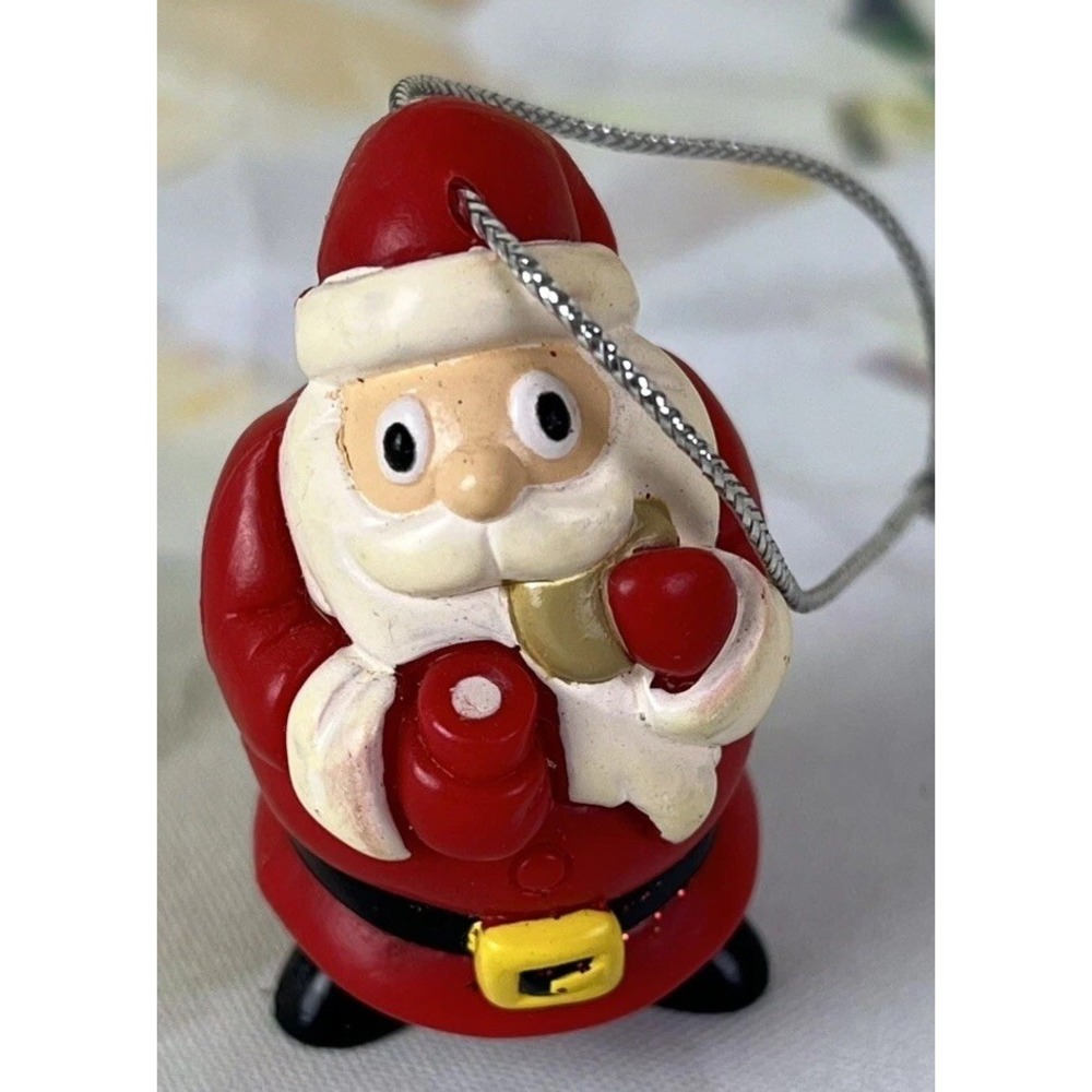 Santa Claus TOPPS Baseball 2001 Christmas Ornament Pencil Topper Figure Vintage